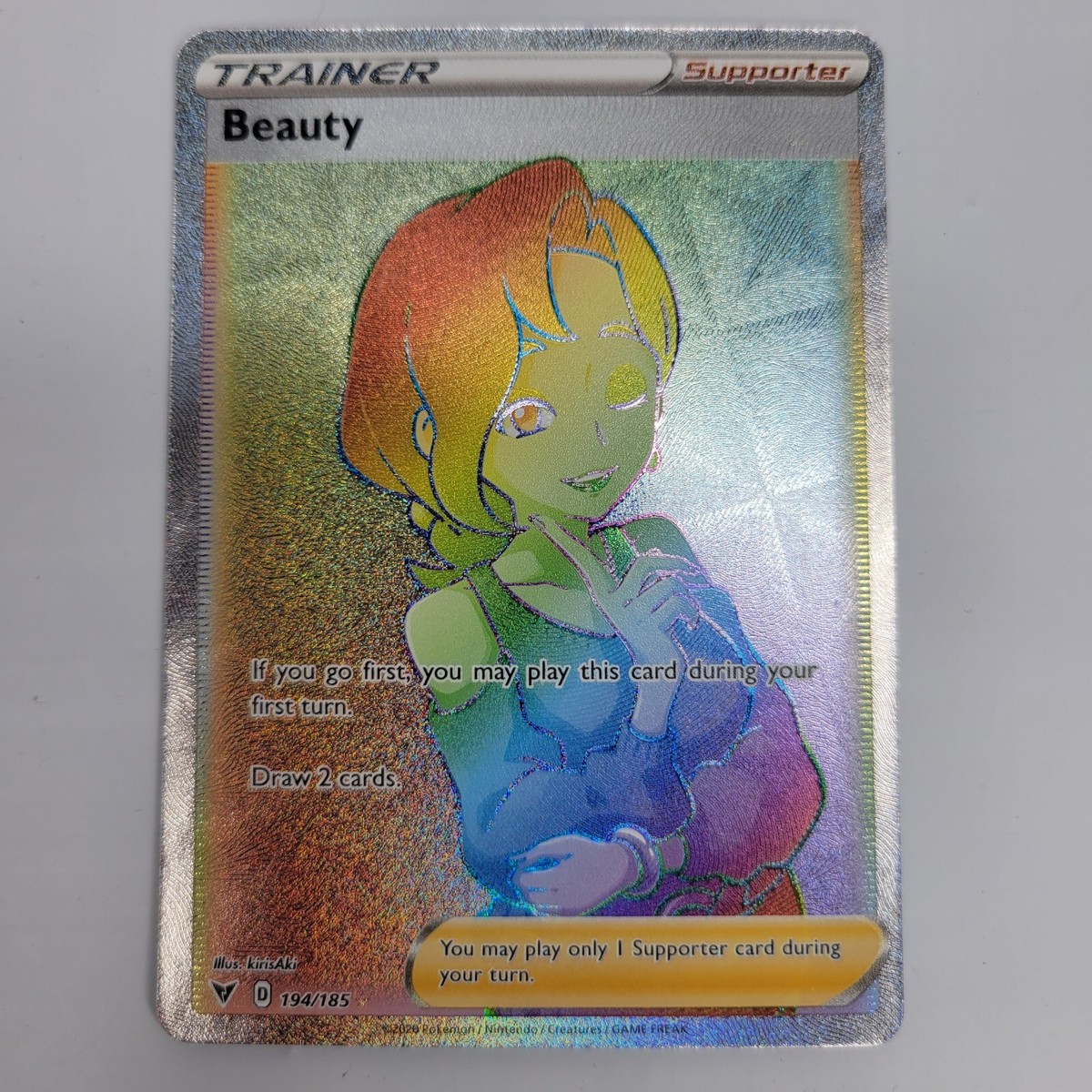 first rainbow rare pokemon card Beauty 194/185 Secret Pokémon Vivid Voltage my first ever rainbow rare,these