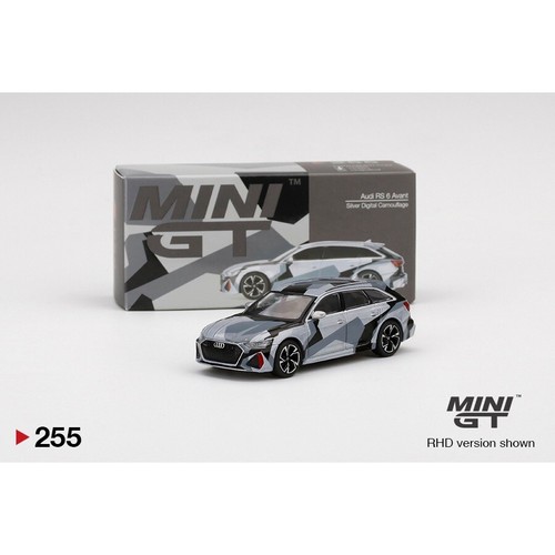 MINI GT 255 Audi RS6 Avant Silver Digital Camouflage Camo China Exclusive #255 - 第 1/6 張圖片