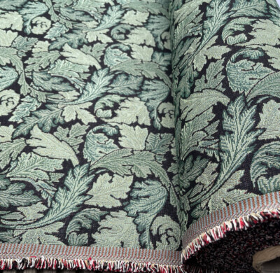 William Morris Grün Akanthus Wandteppich gewebt Polsterung Stoff Sofa Stuhl Dekor