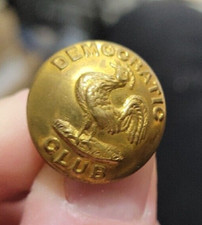 1888 Harrison & Cleveland Wahlkampf Gro&szlig;e Kn&ouml;pfe " Democratic Club