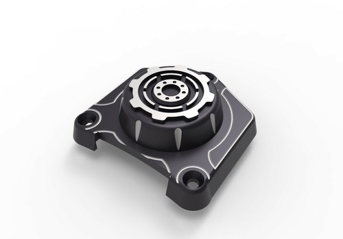 Fit H-D 1997-17 SOFTAIL Smashing Gear Contrast Cut Solenoid Cover - Picture 2 of 8