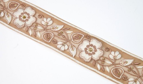 FCL 1 Meter Embroidery Indian Saree Lace 8 Cm Trim Embellishment wedding Sewon - Picture 13 of 13