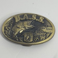 Vintage Belt Buckle Bass Fishing Spirit of '96 Brass
