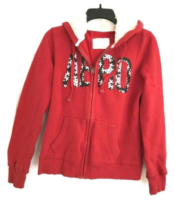 EUC Aeropostale Kid's Hoodie Fleece Hooded Jacket, Size M. Red, Full Zip