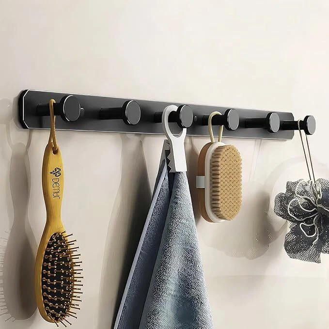 Coat Racks for Wall, Coat Hangers Wall mounted with 6 Hooks, Heavy Duty - Image 3 of 4