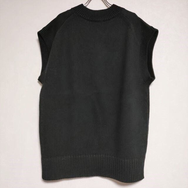 ATON/UNITED ARROWS Custom CO/CA cotton cashmere knit vest black 41007M