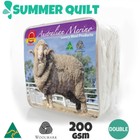 DOUBLE-Aus Made SUMMER QUILT 200GSM Luxury 100% Merino Wool Quilt Duvet Doona
