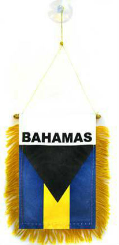 Großhandel Menge 3 Bahamas Mini Flagge 4"x6" Fenster Banner mit Saugnapf - Bild 1 von 1
