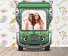 Camión de basura, tema de vehículo, accesorios de cabina de fotos hágalo usted mismo, no personalizado
