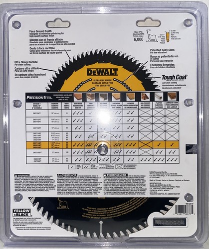 Dewalt DW3218PT 10" 80T Präzision Trim ultrafeine Oberfläche Sägeblatt - Bild 4 von 6