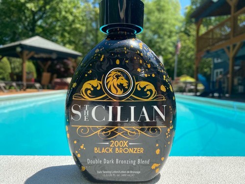 2025 The Sicilian 200x Double Dark Black Bronzer Tanning Lotion Indoor / Outdoor - Picture 9 of 12