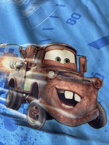 Disney Pixar Cars Twin Flat Sheet Blue Fabric Little Boy Room Mix Match Projects - 第 8/13 張圖片