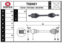 Eai Antriebswelle Vorne Links FüR Ford Galaxy S-Max Mondeo Iv Turnier T68461
