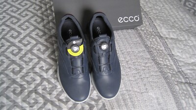 NWB Ecco S-Three GORETEX BOA Dark Blue Men Leather Golf Shoes EU45(US 11-11.5)