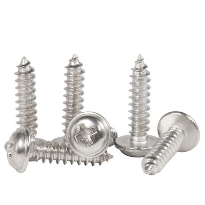 Flanged Pan Head Phillips Screw Self Tapping A2 Stainless Steel M1.4 - M5 DIN968