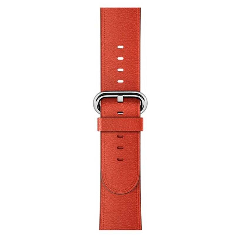 For A Pple Watch 1 2 3 4 5 Universal Leather Strap Red leather Watch Bands