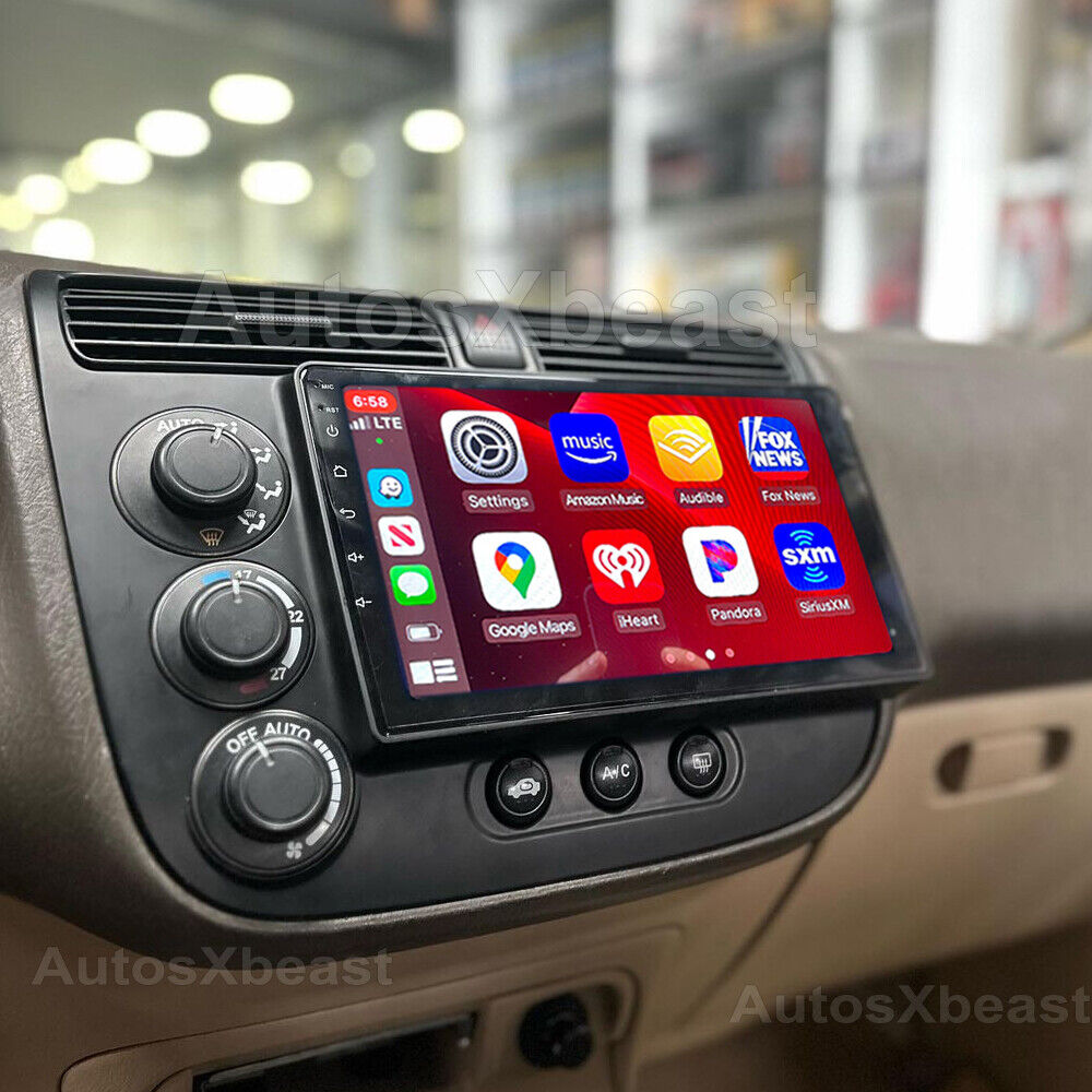 Car CarPlay Android Stereo Radio For Honda Civic 2001 2002 2003
