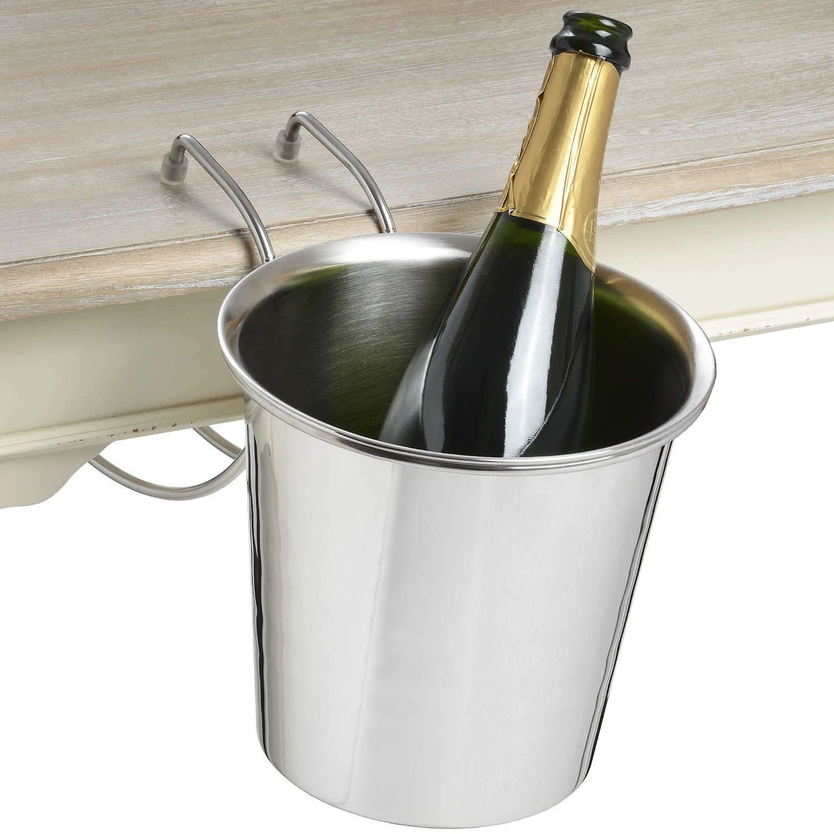 Clever Table Self Hanging Space Saving Wine Champagne Prosecco Cooler Bucket