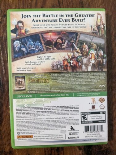 Lego Lord Of The Rings - Xbox 360 with Rare Bonus DVD LOTR Movie Complete CIB - Picture 2 of 6