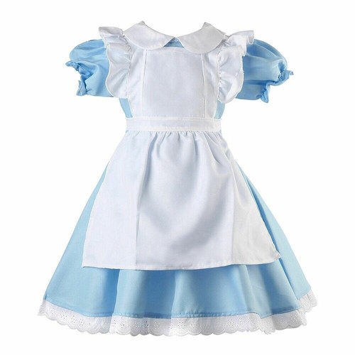 Alice in Wonderland Girls Costume Kids Child Book Week Cosplay Party Fancy Dress - Picture 6 of 13