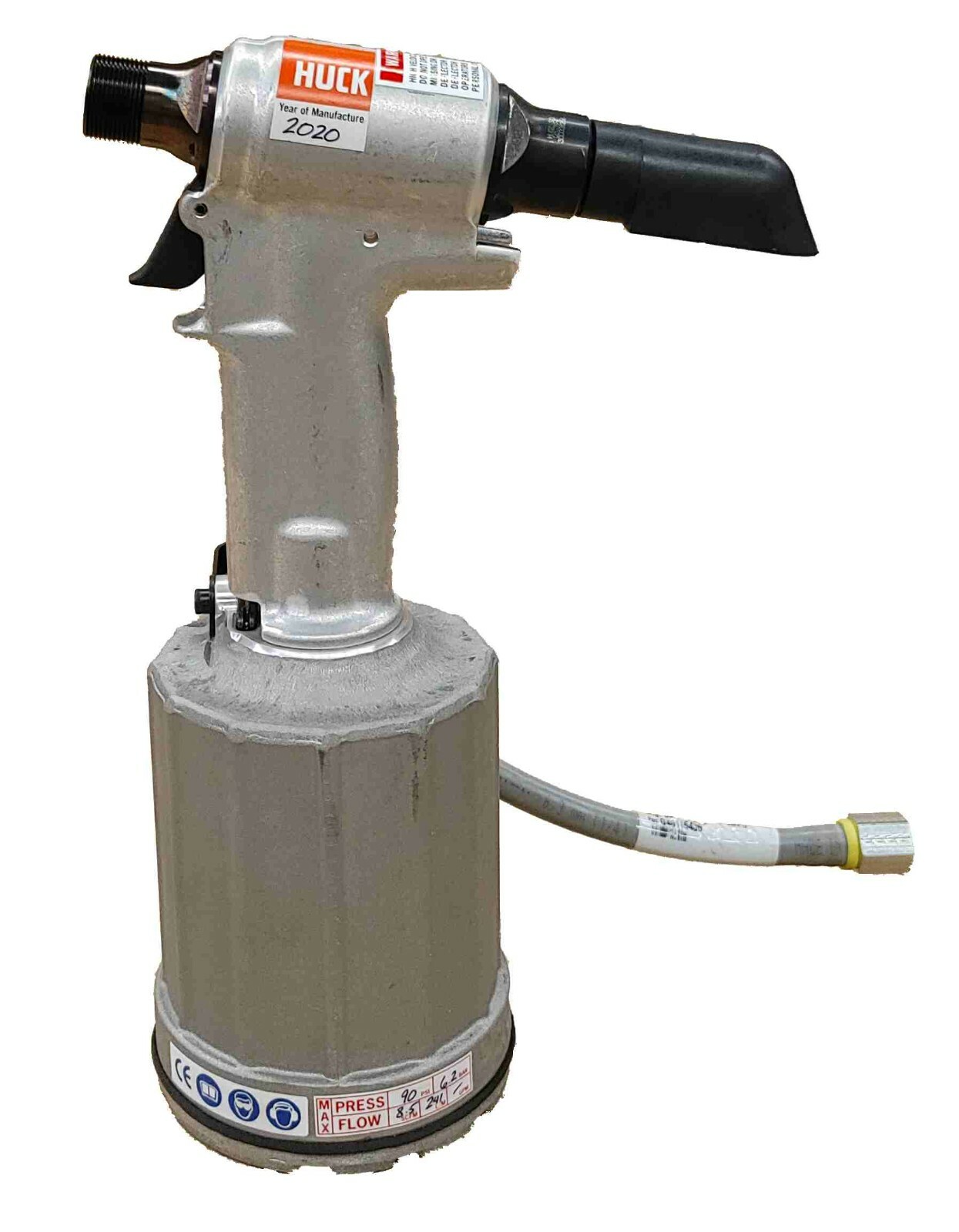 Huck 2025 Pneudraulic Riveter; 0.675 Inch Stroke for Peterbilt Hoods