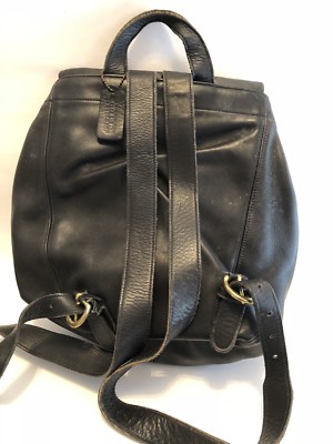 Coach Black Backpack Leather