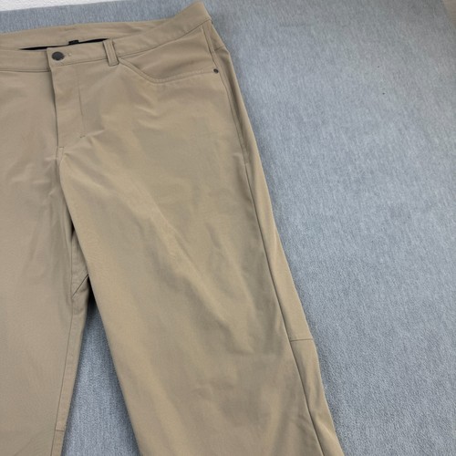 Lululemon Pants Mens 38X33 Tan ABC Classic Fit Stretch Performance Warpstreme - Picture 4 of 17