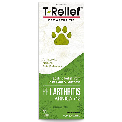 MediNatura T-Relief Pet Arthritis Relief Arnica,Dog & Cat,90 Tablets