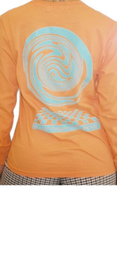 Lisa Says Gah x Yowie Twisted Vision Orange Long-Sleeve T-Shirt Size Small NWT - Picture 2 of 2