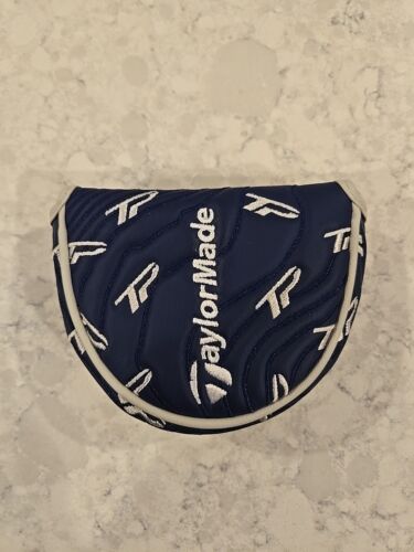 TaylorMade TP Collection Blue/White/Gray Heel-Shafted Mallet Putter Cover-NEW  - Picture 1 of 4