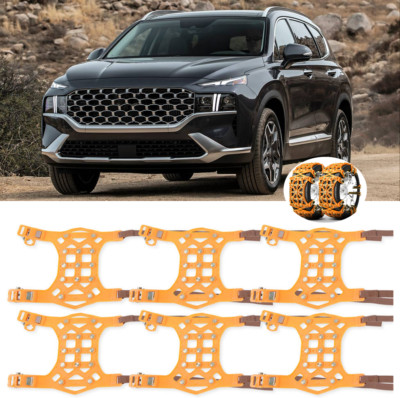 6X Car Wheel Tire Snow Lce Chains Tyre Chain TPU Anti-skid For Hyundai Santa Fe