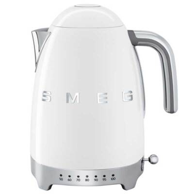 SMEG KLF04WHEU Wasserkocher weiß, Anti-Rutsch-Füße, Leistung 2400 W