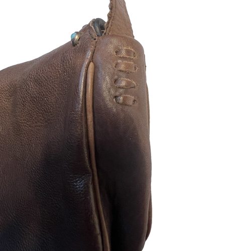 Bolso Bandolera Kobler Cuero Marrón Nativo Americano Estampado Flecos Único - Imagen 16 de 16