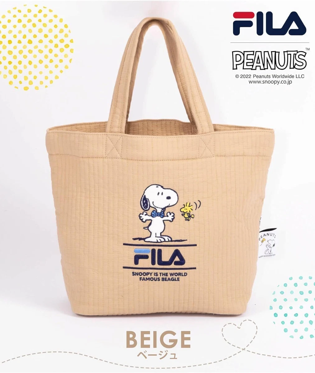 FILA PEANUTS Peanuts SNOOPY Collaboration Nubi Tote Bag Handbag Beige