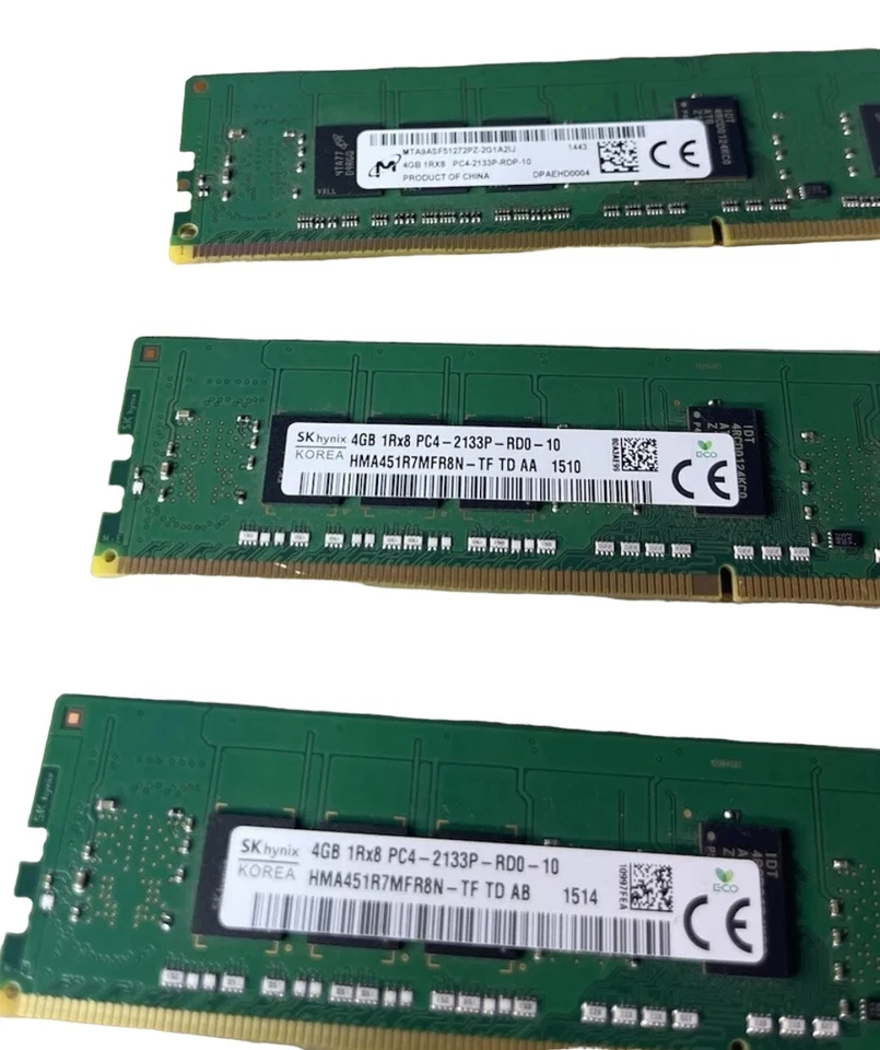Kit SkHynix HMA451R7MFR8N-TF 8GB (2x4Gb) + 4GB MTA9ASF51272PZ-2G1A2ij Foto 2 de 2