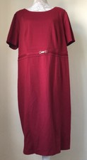 David Emanuel Red Shift Dress UK 22