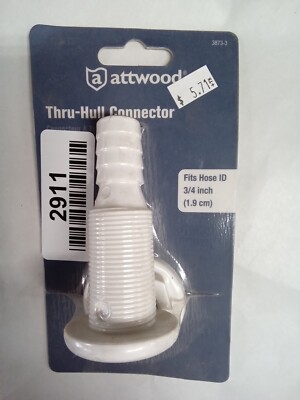 Attwood Marine 3873-3 Thru-Hull 3/4 In