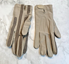 NEW Vintage Isotoner Driving Gloves For Hands Beautiful One Size - Bone GC4