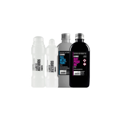 Grog Squeezer Chrom & Schwarz Produktbündel - 10 & 25 EPT Marker Stifte - 2 Farbmine