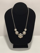 925 Sterling Open Daisy Flower Statement Necklace