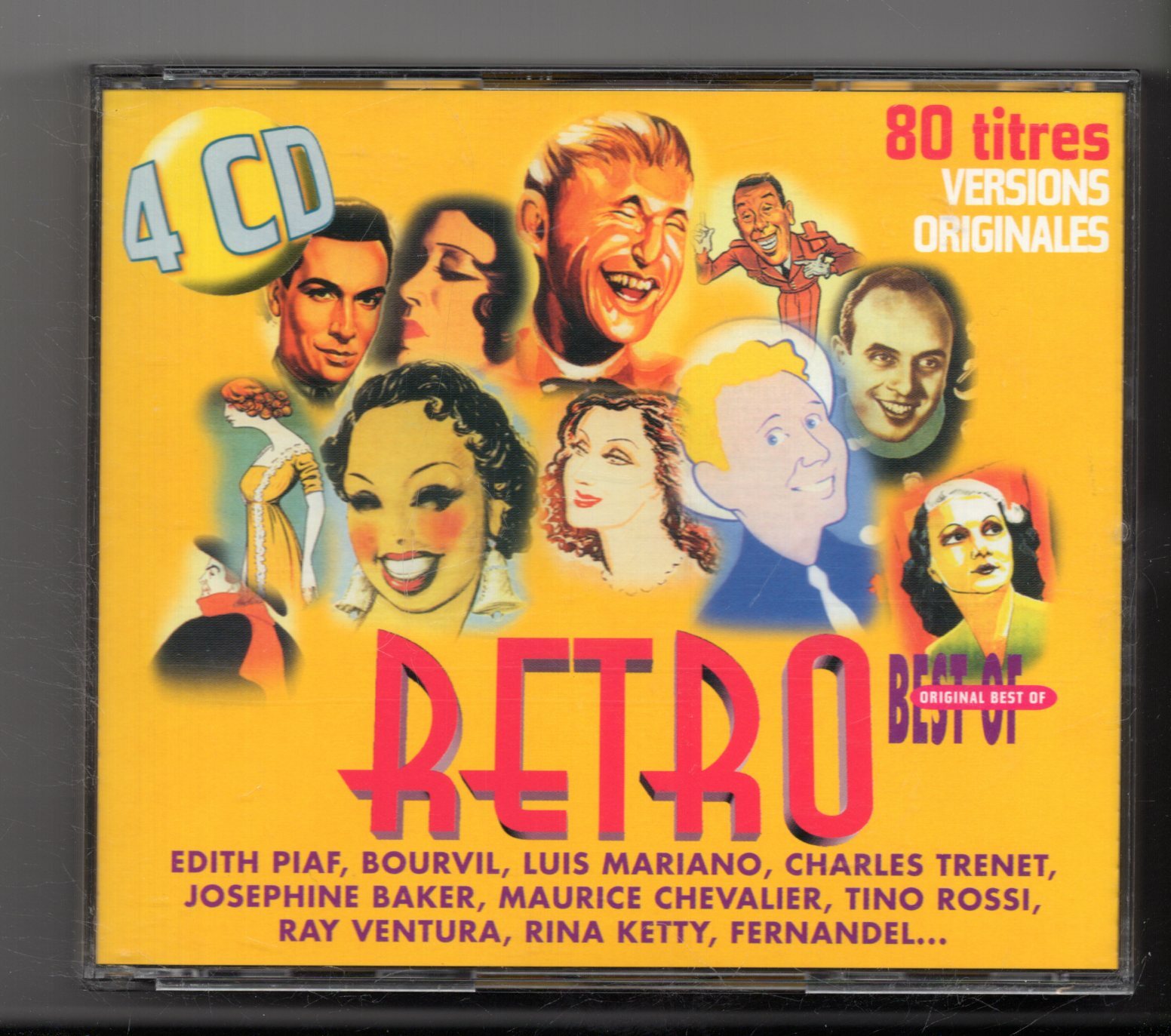 (JV155) Retro, Original Best Of - Edith Piaf/Bourvil/Tino Rossi etc- 1997 CD Set