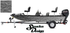 Camo Camouflage USA Graphic Fishing Vinyl Bass Fish Wrap Kit Decal Brush Boat  