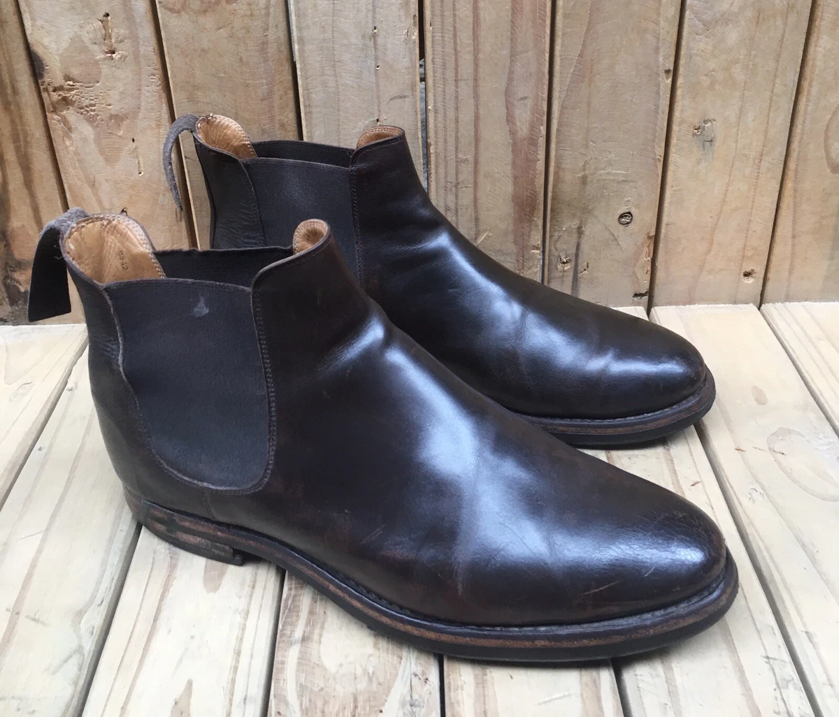CROCKETT & JONES 'Chelsea 5' CHUKKA Brown LEATHER BOOTS Size