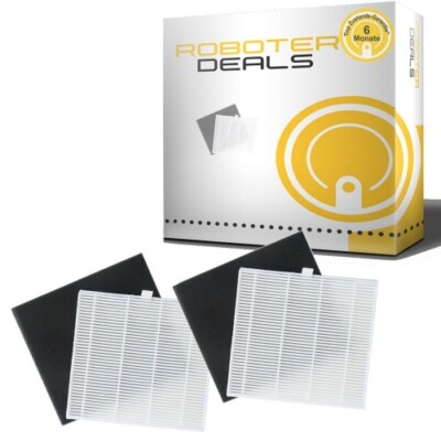 Ersatzteil-Set Für ZACO V80/V85 Roboterstaubsauger – 3 Filter, 4 Seitenbürsten, 3 Mopp-Tücher, Waschbar