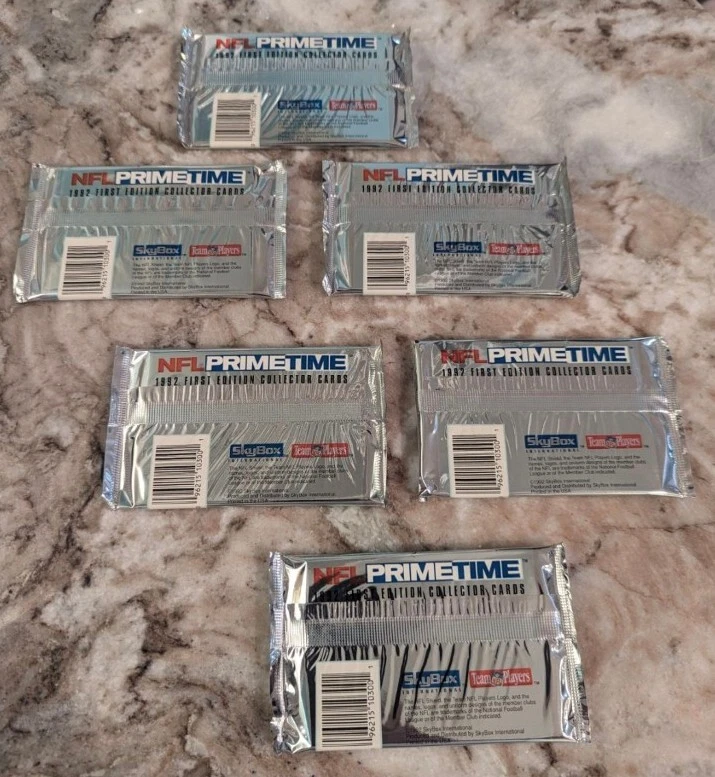 1992 NFL PRIME TIME SKYBOX FOOTBALL PACKS (6) PACKS IN ALL!  - Image 2 of 2