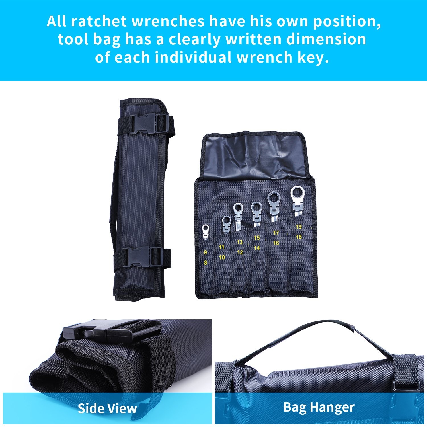 6X NEW Flex-Head Double Box End Ratcheting Wrenches Extra Long Metric Universal