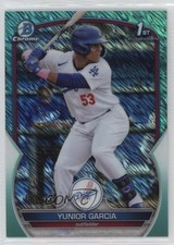 2023 Bowman Chrome Prospects Aqua Shimmer Refractor 84/125 Yunior Garcia 9hx