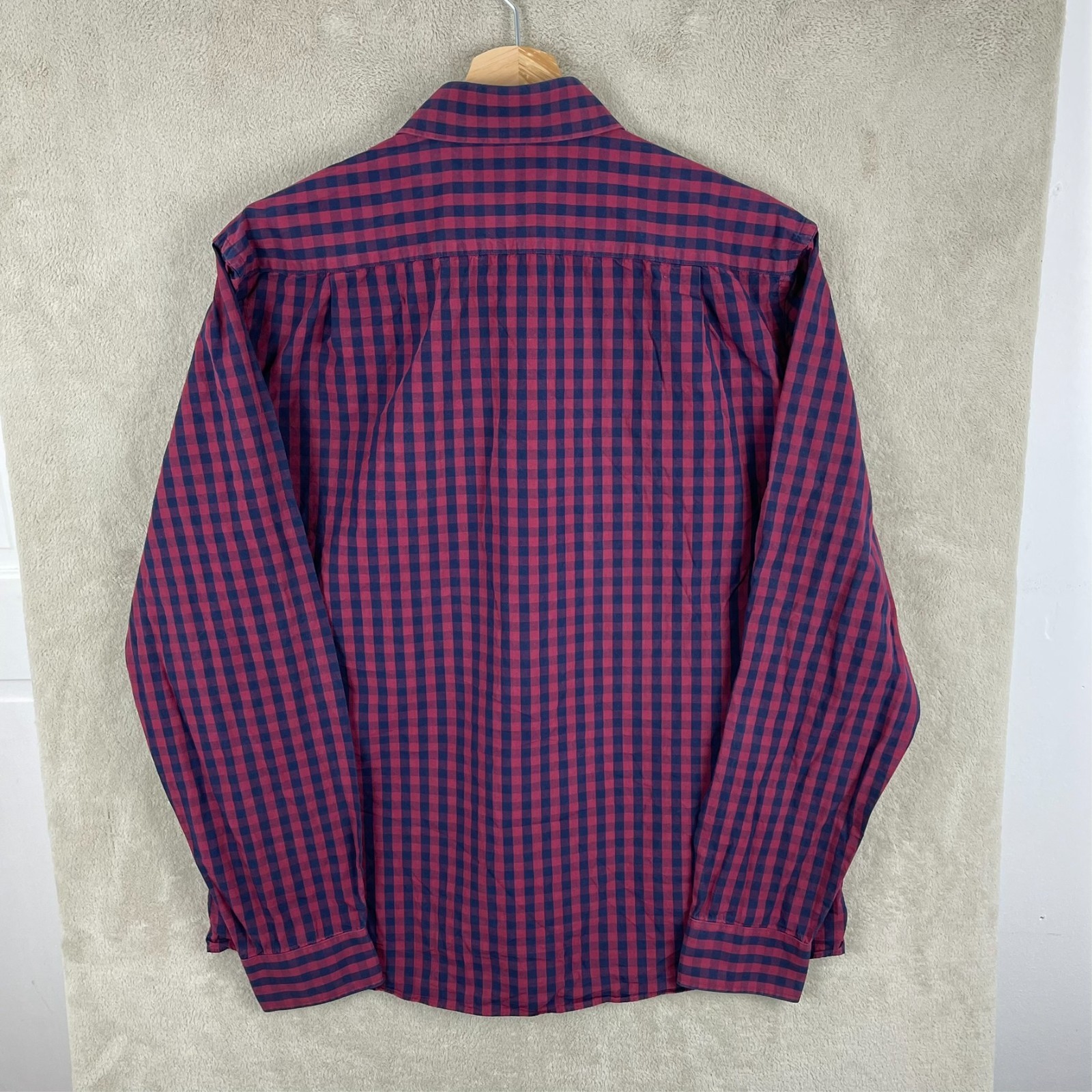 Men's Tommy Hilfiger Check Slim Fit Long Sleeve Collar Shirt Size L Large Cotton thumbnail 5