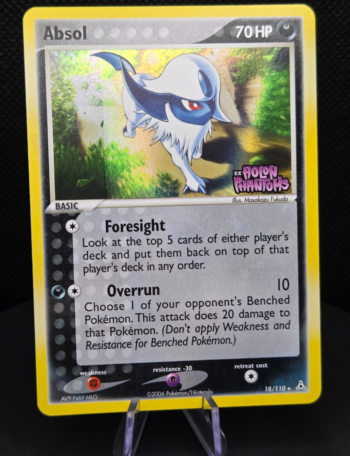 Pokemon Absol 18/110 Ex Holon Phantoms Stamped Reverse Holo NM
