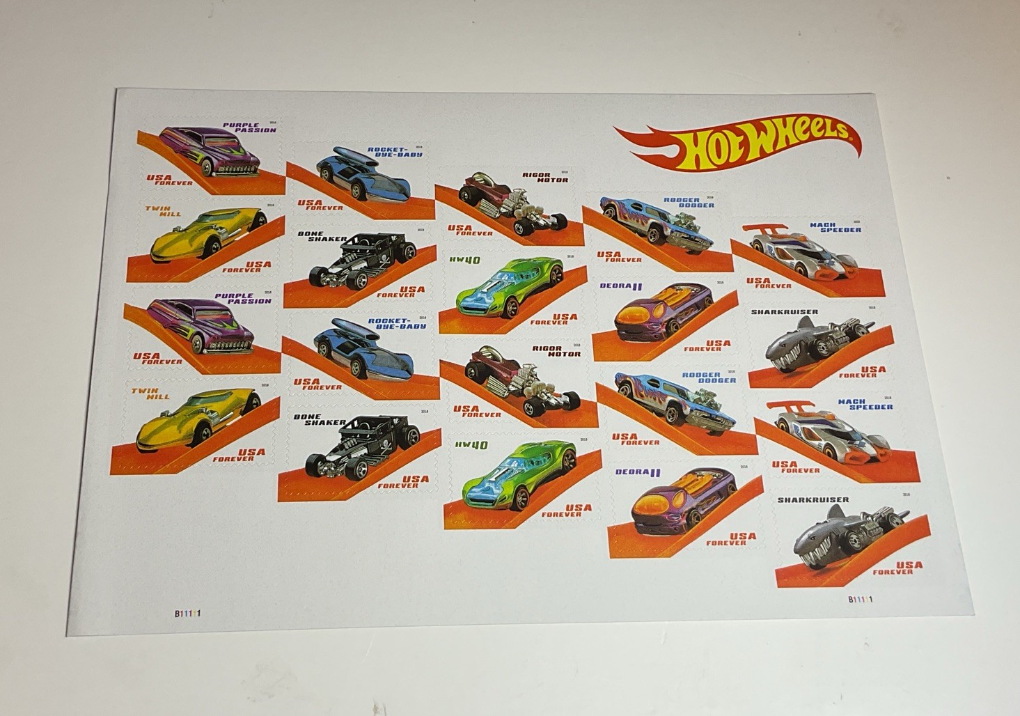 2018 REAL USPS - MADE IN THE USA Authentic NOT FAKE!  Hot Wheels Forever Stamps